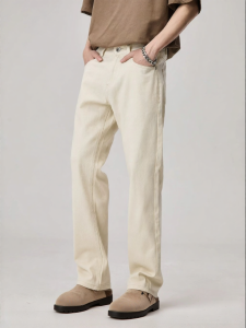 ALLIN | Mens Summer Casual American Vintage Straight Leg Jeans