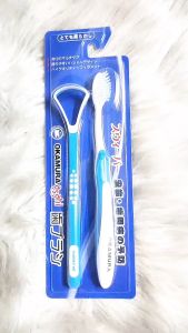 Bộ bàn chải đánh răng và cạo lưỡi Okamura Asahi chăm sóc răng miệng (5012)