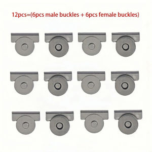 12pcs Seamless Magnetic Button Magnet Buckle Hidden Button Snap Button for Shoulder Bag Wallet Clothes DIY Craft Accessories