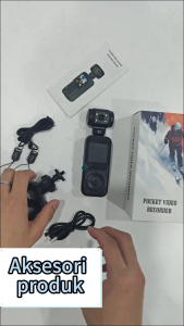 Acroder Action Camera 2K HD WiFi 154 Inch IPS Screen Mini Camera Putar 270° Night Vision Pocket Video Recorder
