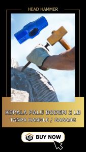 Bodem / palu batu / kepala martil 2 LB berat kokoh besi kuat getok