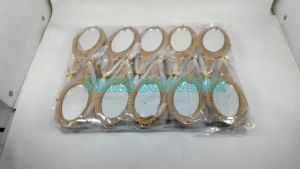 Souvenir Pernikahan Kaca Gagang Oval Emas Silver Kemasan Plastik isi 50 PCS