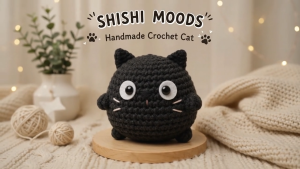 Shishi Moods Handmade Crochet Cat Different Moods Same Shishi Cute Cat Good Mood Everyday