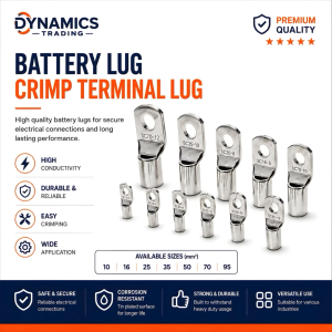 Battery Cable Lug Terminal SC Type | Copper Tin Plated High Conductivity Reliable Cable Connector