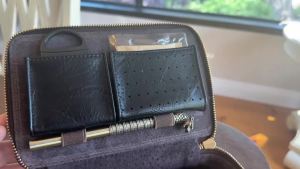 Cigar Humidor Portable Leather Travel Cigar Case With Cigar Draw Enhancer and Multifunction Cigar Cutter Gift Set