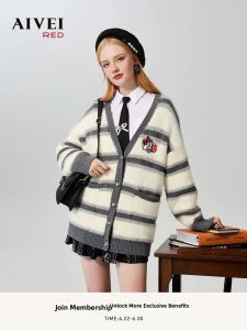 AIVEI | Soft Fluffy Campus Style Sweater