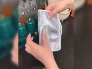 Kain Lap Dapur Kawat Bentuk Petak Halus Untuk Membersih Panci Dan Piring Kain Cuci Piring Kawat