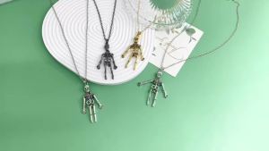 Takara Tomy | Mặt Dây Chuyền Hình Đầu Lâu Gothic Metal Trang Sức Xương Sọ Phong Cách Retro Punk Phụ Kiện Chủ Đề Halloween Dành Cho Nữ Nam Phong Cách Hip Hop