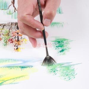 Wild Boar Bristle Fish Tail Fan Brush Acrylic Paint Wall Painting Watercolor Brush Oil Painting Brush Professional Art Supplies