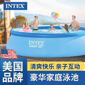 Intex Thickened Inflatable Canvas Swimming Pool Large Indoor Outdoor Pool for Adults And Children Water Bucket Pool