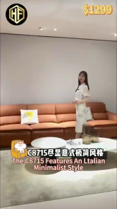 Recliner Cowhide Leather Sofa (FREE DELIVERY&INSTALL)Type C8715 Recliner Sofa Genuine Leather Sofa Equipped With USB