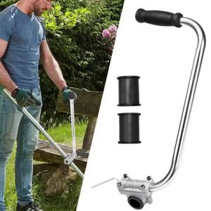 Ergonomic Weed Eater Handle Grip - Lawn Trimmer Extension with Bracket Clamp Comfortable Weeder Handle for String Trimmer