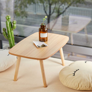 Nordic Minimalist Mini Modern Tatami Window Seat Table Real Wood Simple Style Low Table Warm Tone Artificial Board Furniture