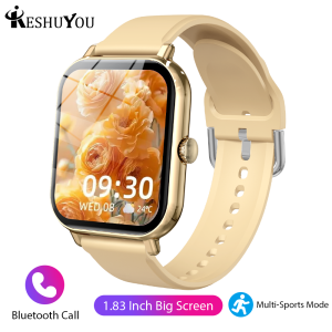 KESHUYOU 2025 New Smart Watch Men Women Full Touch Screen Heart Rate Tracker Bluetooth Talking Sports Smart Watch Holiday Gift