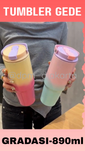 PROMO TUMBLER TERMOS GRADASI WITH HANDLE 2 CARA MINUM 890ML