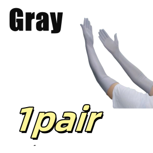 1pair High Elastic Spandex Elbow Finger Gloves Long Womens For Sun Protection Gloves Party Nightclub Wedding Performance Gloves