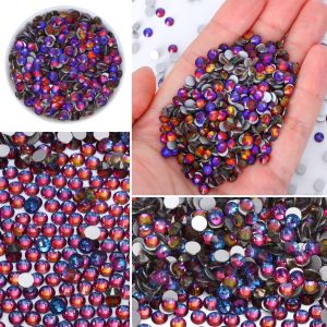SS3-SS30 Blue Volcano Series Gems Glitter Glass Rhinestones High Quality Flatbase Crystal For Nail Art Crafts DIY Decoration