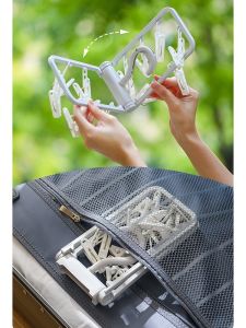 Japanese Clothes Hanger Multi-Clip Foldable Portable Socks Drying Gadget Baby Baby Intimates Underwear Socks Rack