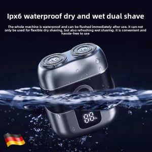 MONLEYTA | Portable Electric Shaver Double Head Mens全身可水洗 德国精工新2025款小钢炮 磁吸刀头 浮动式钛合金刀头