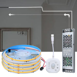 10M 20M COB Running Water Flowing LED Strip PIR Motion Sensor 24V Horse Racing Light Dimmable Flexible Linear Lamp Timer ON/OFF