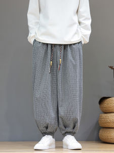 Quần Ống Rộng Phong Cách Harajuku Dày Dặn Cho Nam Mùa Thu Đông Quần Dài Thường Ngày Rộng Rãi Thoải Mái Phong Cách Trung Hoa