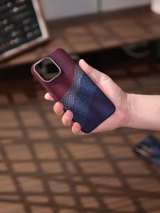 pinkson | Kevlar Fiber Thin Business Design Magnetic Phone Case Compatible with Apple Devices