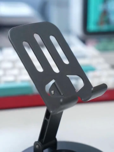 1PCS Versatile 360° Rotating Metal Phone Holder with Foldable Design Adjustable for Home or Office Use Available In Purple and Grey