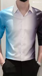 Áo sơ mi áo so mi nam tay lửng cực men - chất - ngầu thiết kế đọc đáo   mã siêu hot - H61