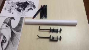 Giá Đỡ Cuộn Giấy Thủ Công Để Bàn Cho Bàn 0-1.8” Giá Đỡ Giấy Áp Phích Bằng Sắt Cho Lớp Học Trạm Nghệ Thuật Nhà Bếp