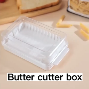 Butter Cutting Box Transparent Cheese Keeper Cutter Food Storage Kitchen Slicer Tray Container Storage Box Plastic