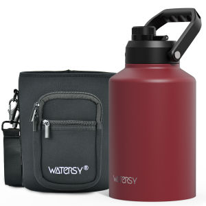 Watersy | WATERSY 1.8L/2.5L/3.7L Insulated Water Bottle Large Capacity Thermos Bottle Stainless Steel Vacuum Flasks with Handle Keep Cold