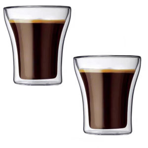 100/200/250ML Simple Double-layer Glass Cup Heat Cold Resistant Anti-scalding Coffee Cup Milk Brandy Wine Mug Cafe Accessories