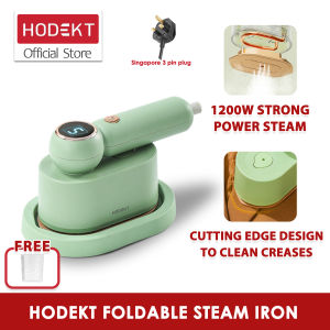 HODEKT 2in1 Portable Steam Iron & Garment Steamer Travel Rotatable Ironing Panel 1200W