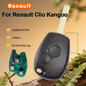 KEYECU 433MHz PCF7947 Remote Control Key 2 Button Fob for Renault Clio Kangoo Master Modus Twingo 2001 2002 2003 2004 2005 2006
