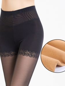 Spring & Fall Sheer Tights Leggings Thin Mesh Anti-Hook Silk Thin Velvet Stepping Pants High Waist Slimming New Female Outer Wear Pants