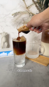 Espresso Cups with Handle 3.5OZ Double Spout Glass Measuring Cup with Dual Scale Clear Espresso Shot Glass with V-Shaped Mouth Espresso Accessories