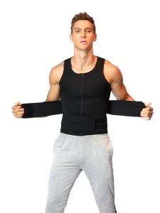 ALPLUME Men Waist Trainer Sauna Vest Fitness Corset Abdomen Slimming Body Shaper Belly Reducing Shapewear Burn Fat Trimmer Belt Men Waist Trainer Vest Slimming Sweat Compression Fat Burner Workout