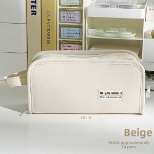 Simple Large Capacity High-Value Transparent Dirt-Resistant Pencil Case