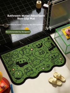 YUNHAOBUYI | Vintage Water Absorbent Non-slip Bathroom Mat