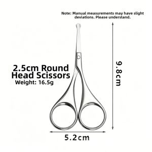 IMLUCKY | Stainless Steel Round Tip Safe Mens Nose Hair Trimmer
