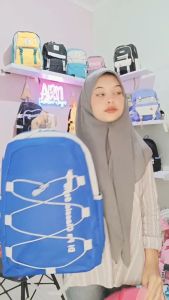 Tas Populer 2023 Ransel Korea Murah Tas Punggung Perempuan Dewasa Sederhana Backpack  Sekolah SMP SMA Back Pack Wanita Remaja Pria Gendong Cewek Kasual Model Kekinian