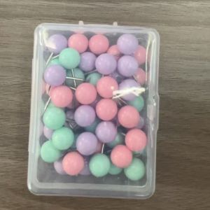 1 Box Candy Colors Paper Clip Binder Clips Stapler I-nails Pushpin For Book Decorative School Stationery Binding Supplies