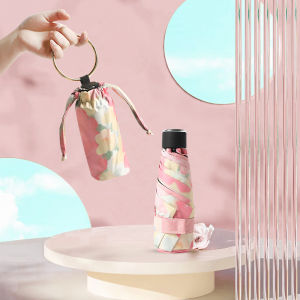 Luxury Sun Umbrella for Women UV Protection Parasol Umbrella Mini Portable Five Folding Shade Umbrella Cute Free Shipping 6 Ribs Lightweight umbrella