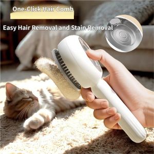Cat Dog Pet Grooming Comb with Electric Spray Water Steam Soft Silicone Brush Kitten Pet Bath Brush Massage Pet Hair Remover