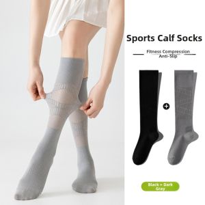 FENGTING | Professional Sports Compression Socks for Women White Lightweight Spring/Summer