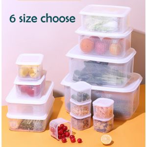 Fridge Food Storage Containers with LidsPlastic Reusable Storage Organizer Storage Bin Meal Prep Containers