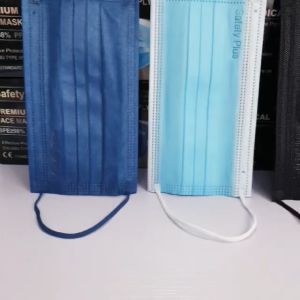 Safety Plus 4PLY Premium Medical Mask BFE 98% Medical Face Mask Extra Protection Virus 4ply Disposable Mask Black/Blue