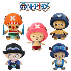 Bandai | Original 25cm One Piece Plush Toy Luffy Tony Tony Chopper Ace Roronoa Zoro Cartoon Anime Stuffed Doll Gifts