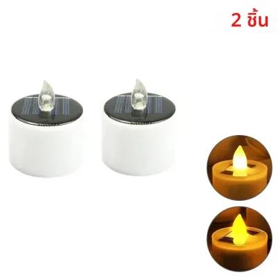 พลังงานแสงอาทิตย์ LED เทียน Flameless กันน้ําแบบชาร์จไฟได้สําหรับปาร์ตี้สวนกลางแจ้งของขวัญฮาโลวีน Day of the Dead ตกแต่ง