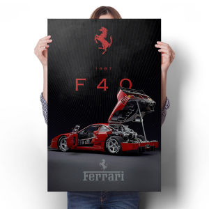 Modern Minimalist Ferrari McLaren Luxury Car Poster Wall Art Decorative Painting University Dormitory Birthday Gift Sticker